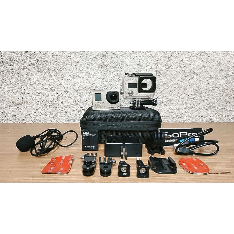 GOPRO HERO 3+ ORIGINAL SECOND ACTION CAMERA VLOG FULL SET + BOX DLL
