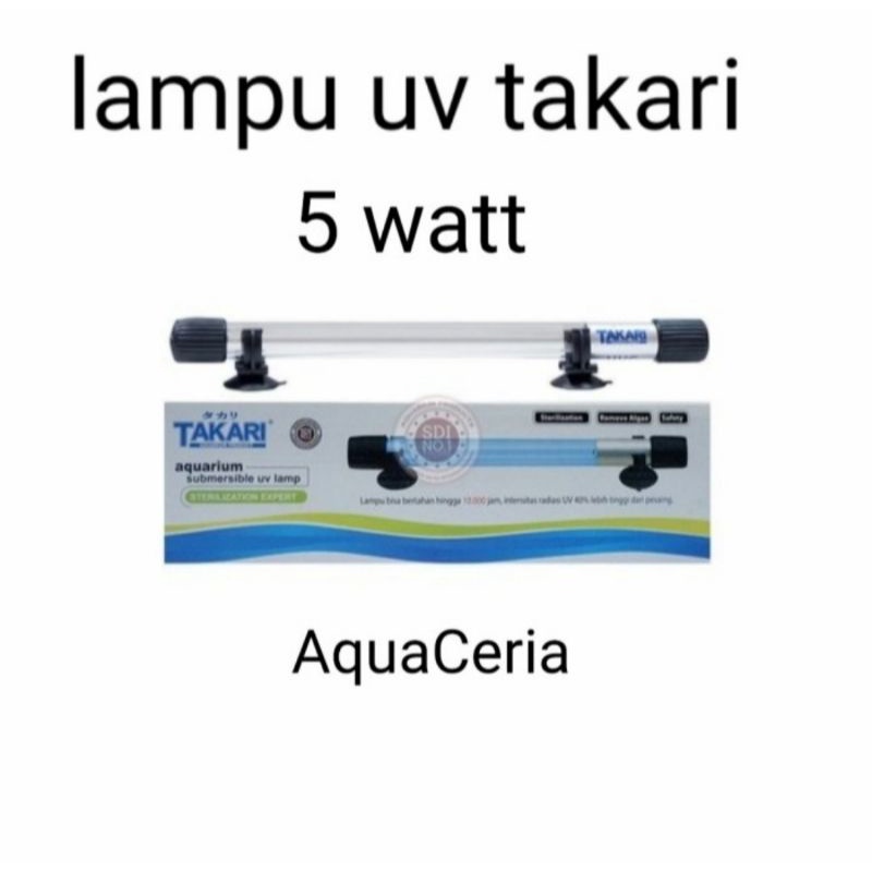 lampu uv takari 5 watt lampu celup uv aquarium kolam