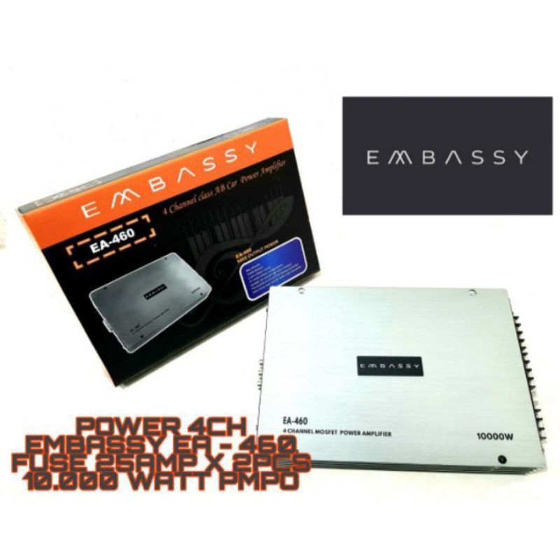 power 4 chanel embassy EA-460 10,000watt / EM-4500.4 30,000watt Tenaga BESAR