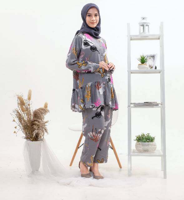 Karina Piama Set, DRESS MUSLIM, baju wanita, baju gamis, dress, gamis, Baju gamis, fashion wanita