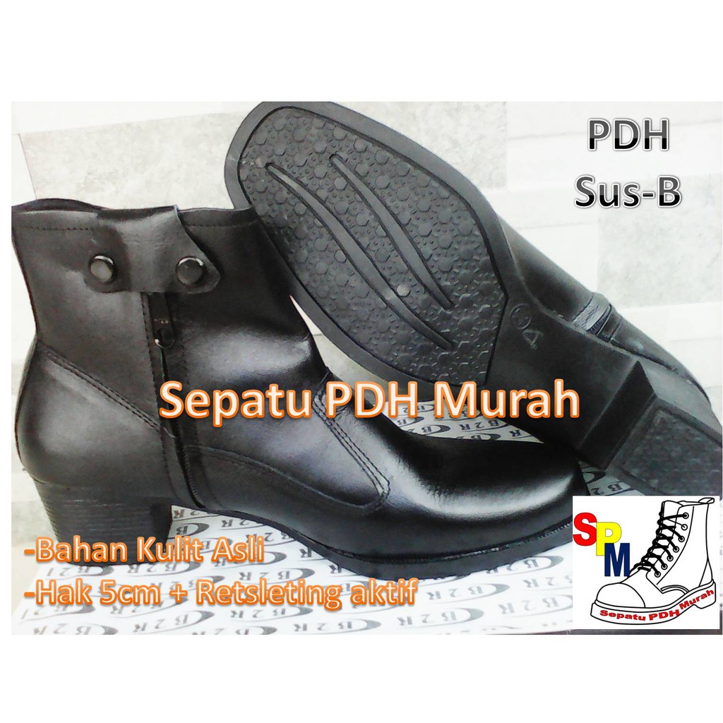 Sepatu PDH Polwan seri Sus.B Standar TNI-Polri| Best Quality