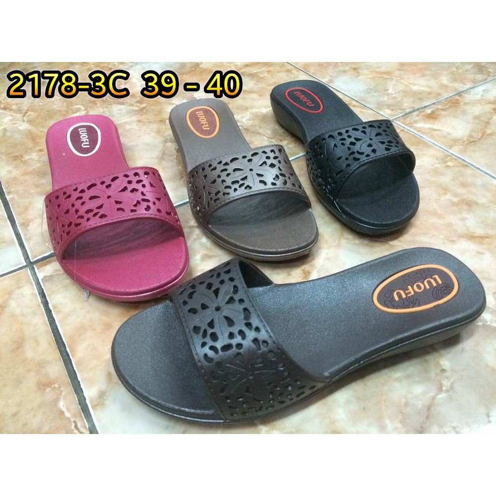 Promo sandal wanita luofu sendal wedges import Berkualitas