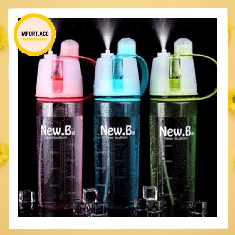 BOTOL MINUM NEW B SPORT SPRAY WATER BOTTLE 600 Ml BOTOL MINUM SEMPROT