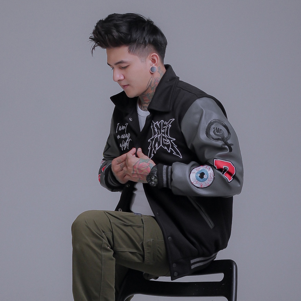 JAKET VARSITY ORIGINAL BY INSTINCT SKULL DEVIL