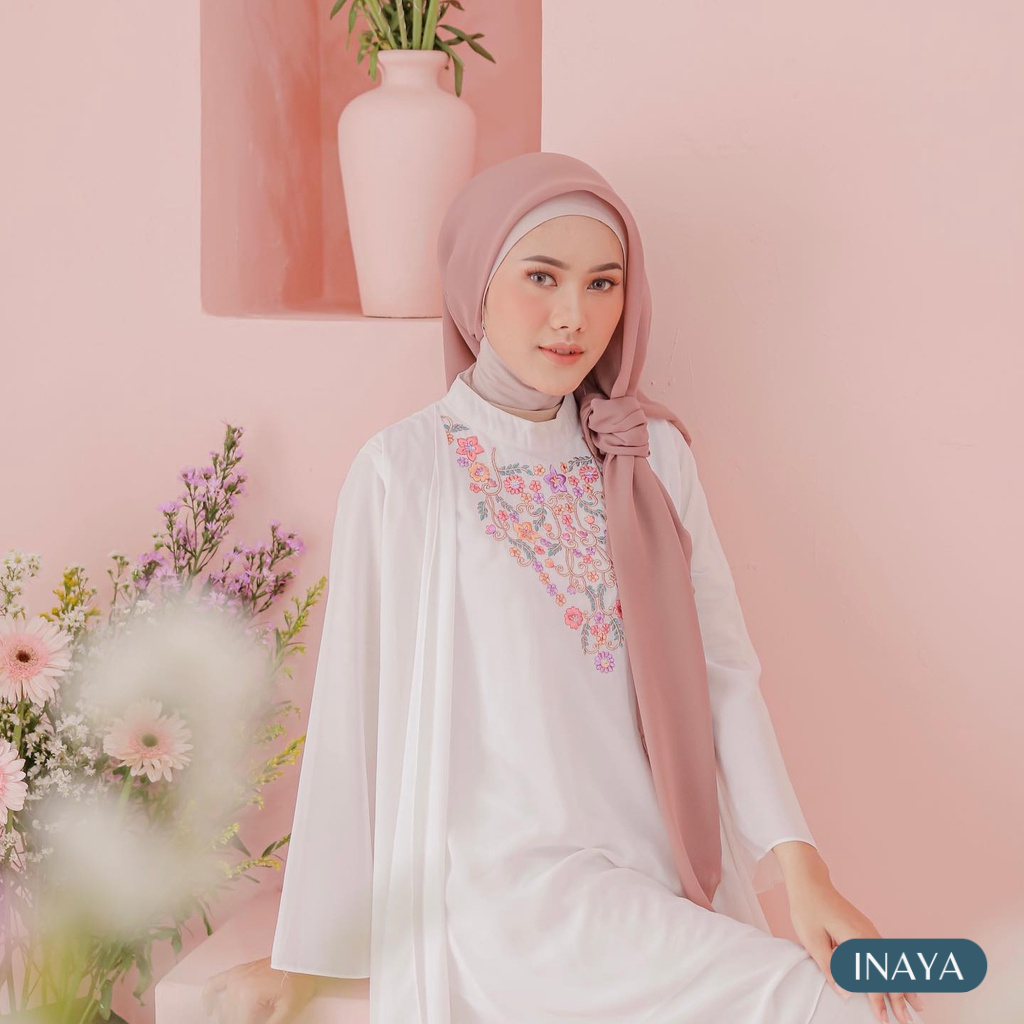 Jual Zena Bella Square Hijab Segi Empat Dusty Milo Shopee Indonesia