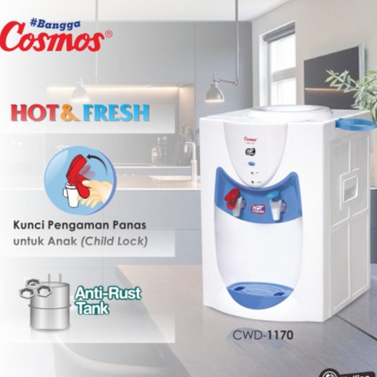 (PENGIRIMAN KHUSUS JNT/DLL) Dispenser Cosmos Hot and Fresh CWD1170