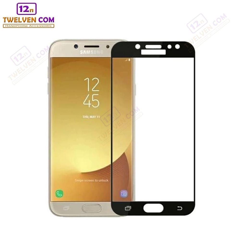 [FLASH SALE] zenBlade 5D Full Cover Tempered Glass Samsung Galaxy J7+ - Hitam