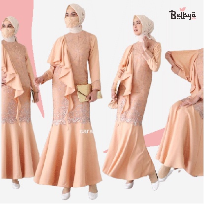 Baju Kondangan Brokat Bridesmaid Wisuda Model Duyung Mermaid Dress Muslim Kekinian Modern AISYAH Dre