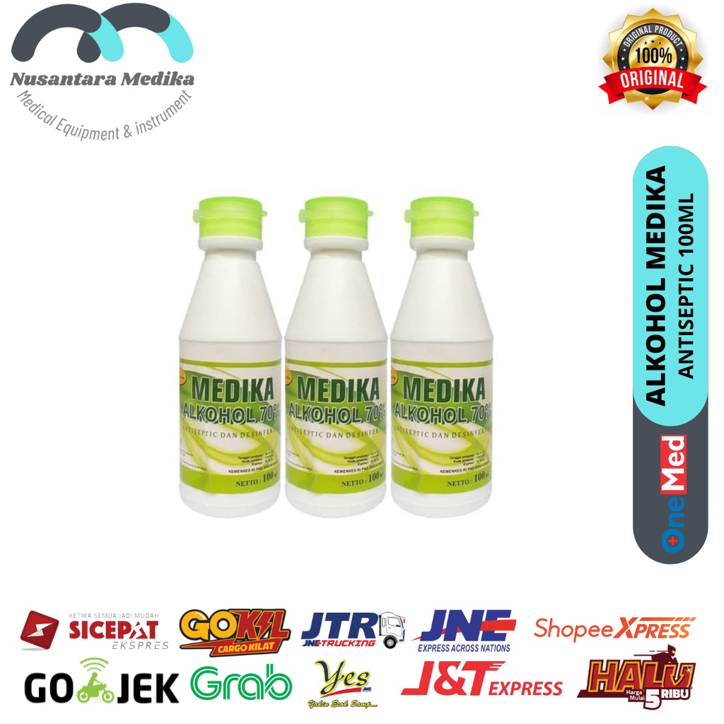 Alkohol antiseptic 70%  Medika 100ml  satuan