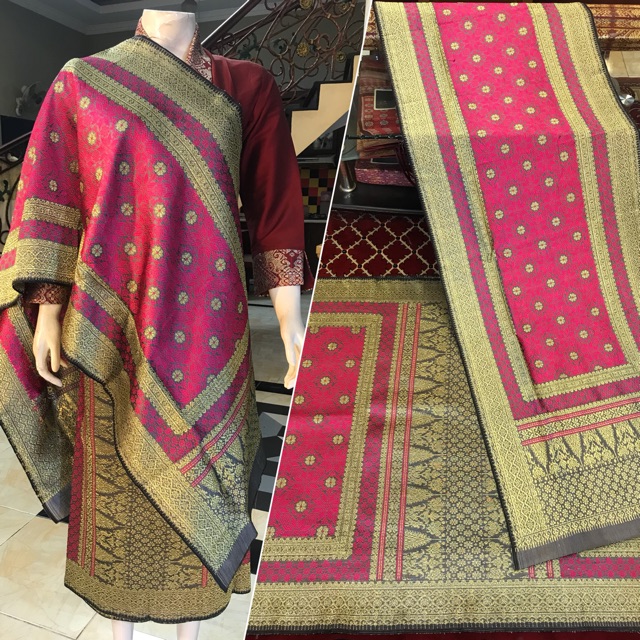 Songket Bunga Cina Rakam Exclusive Ori / Songket Tenun Palembang asli Tenun Tangan/ilham songket pal