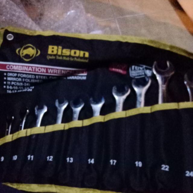 Kunci Ring Pas Set - Wrench Set 11 Pcs Bison 8 - 24 Mm