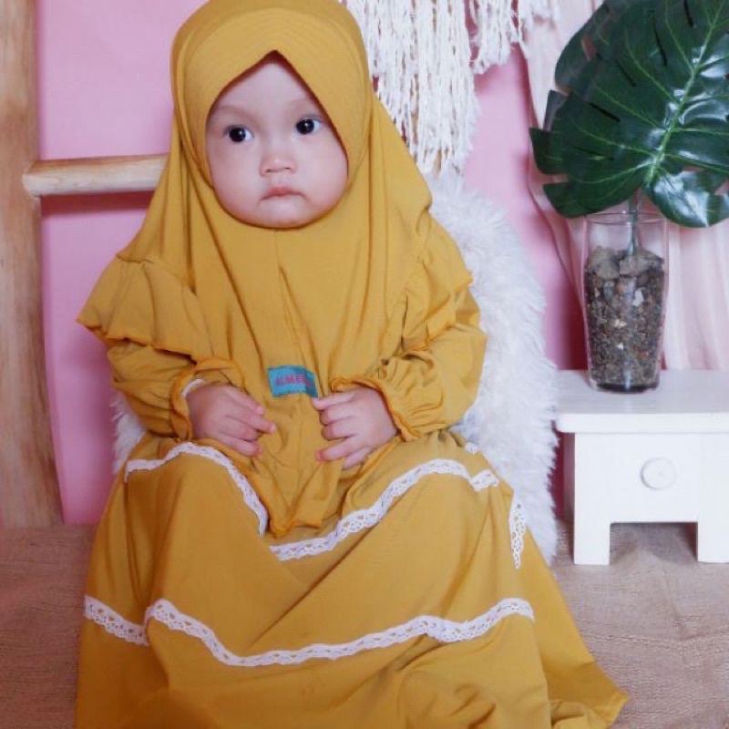 GAMIS ANAK KASILLA 1-3thn/ RENDA &amp;REMPEL SUSUN JERSY+jilbab