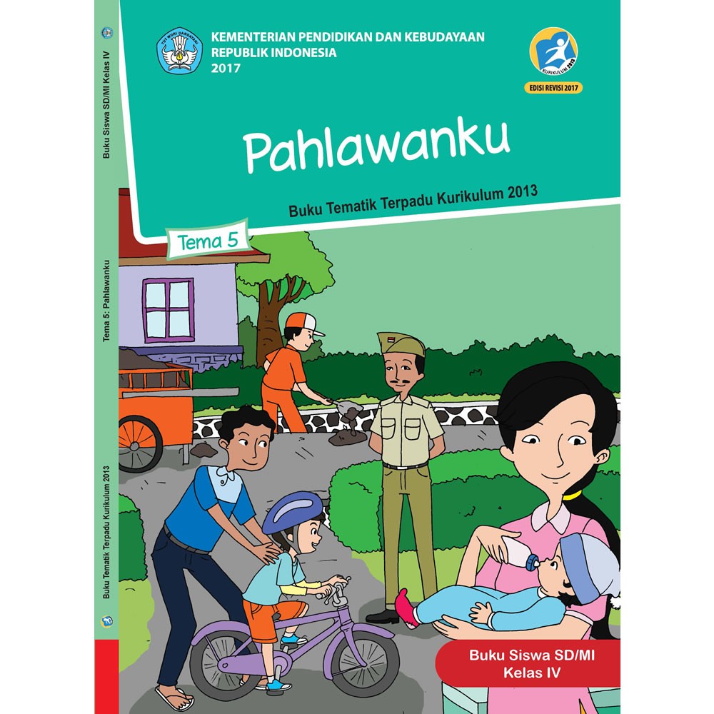 Buku Tematik Sd Kelas 4 Tema 5 Pahlawanku K13 Revisi 2017 Shopee