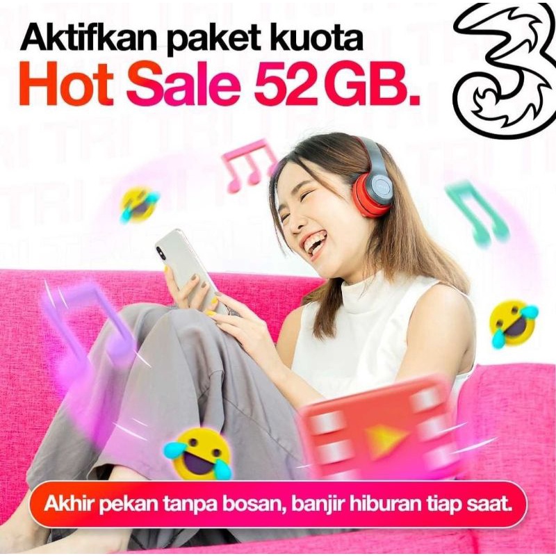 Jual Paket Data Kuota Three Gb Hari Shopee Indonesia