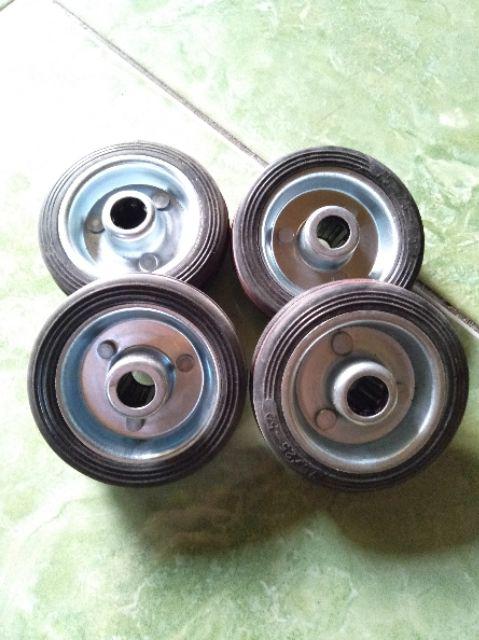 Roda Troli 3 Wheel Only Roda Karet Etalase Gerobak Trolley