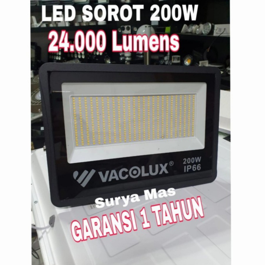 Vacolux Lampu Sorot 200 Watt Lampu Tembak Led Floodlight 200w Sorot