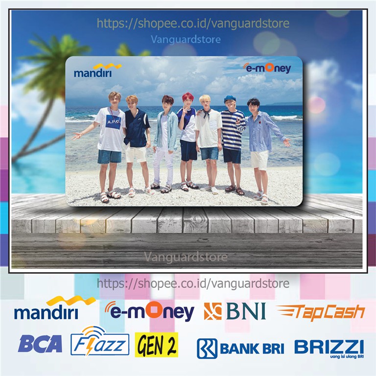 KARTU E MONEY E TOLL KOREA BTS KPOP 6 EMONEY MANDIRI FLAZZ BCA BNI TAPCASH BRIZZI BRI - 1 SISI