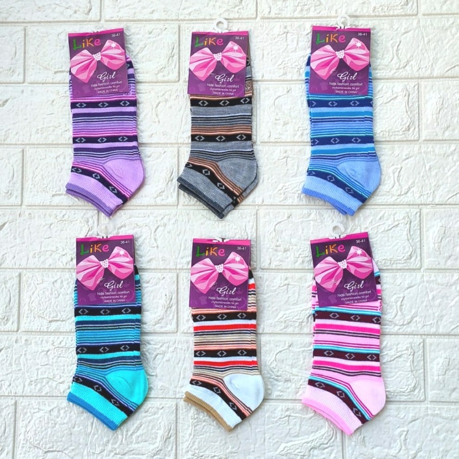 Kaos Kaki Wanita Ankle Mata Kaki Motif Set isi 3 Pasang Kaos Kaki Wanita Ankle Mata Kaki Motif Set isi 3 Pasang