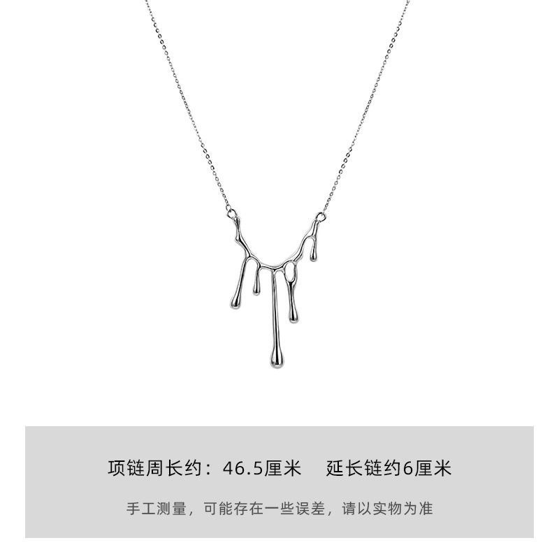 Air drop lava kalung wanita R Musim Panas in trendy hip-hop kalung cahaya mewah minoritas gaya dingi