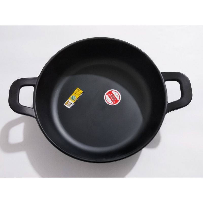 P7108A Piring melamine model penggoreng gagang kuping 8inch hitam Golden Dragon Melamine