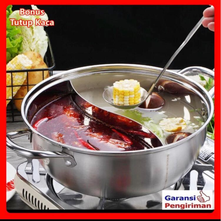 Panci Steamboat Shabu Sukiyaki 2 Sekat SBR