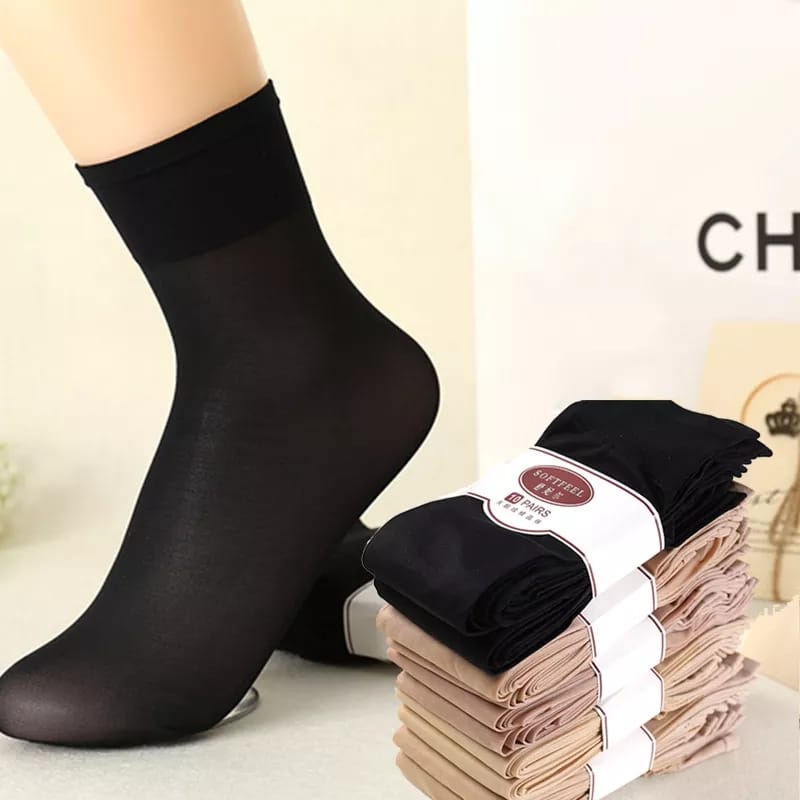 Kaos Kaki  Stocking Cewek Semata Kaki Bahan Tipis Seperti Stoking Kaus Kaki Wanita Bahan Tipis Pendek Warna Kulit dan Hitam Kaos Kaki Stocking Pendek Semata Kaki Tipis