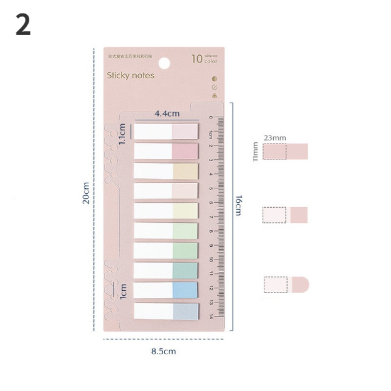 200 Lembar Sticky Note Lucu Untuk Pembatas Buku / Stationery Sekolah / Kantor