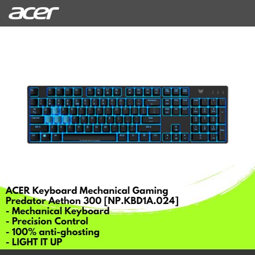 ACER KEYBOARD MECHANICAL GAMING PREDATOR AETHON 300 [NP.KBD1A.024] ACER OFFICIAL STORE
