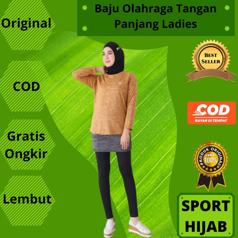 Baju Tunik Tunic Kaos Pakaian Atasan Olahraga Sport Sports Sporty Wanita Cewek Perempuan Muslim Musl
