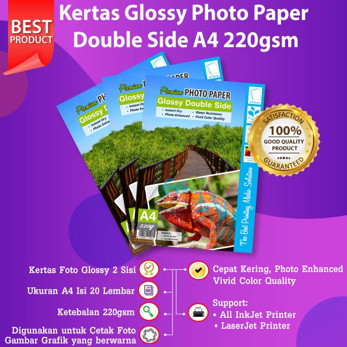 

Promo Awal tahun KERTAS FOTO GLOSSY A4 220GSM PHOTO PAPER GLOSSY SINGLE SIDE 20 LEMBAR Promo Awal tahun