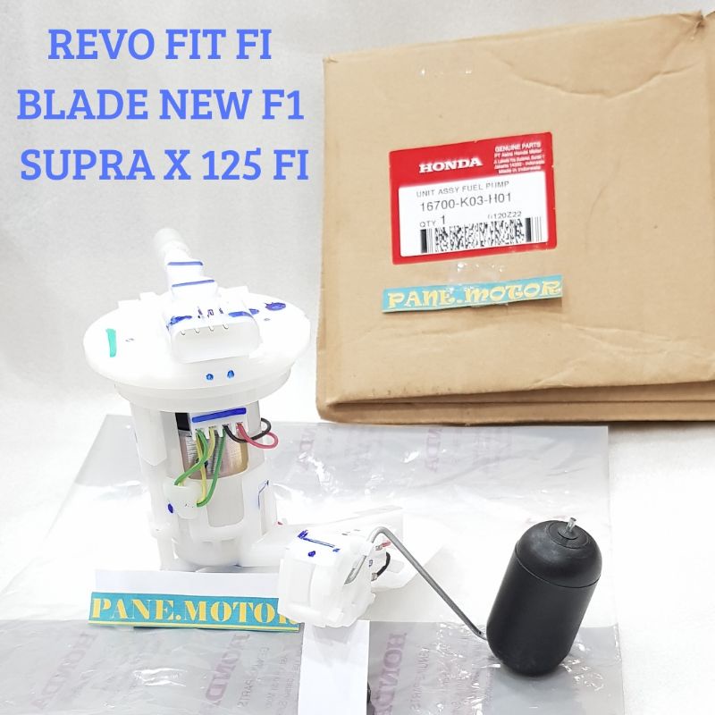 FUEL PUMP REVO FIT FI UNIT ASSY FUEL PUMP SUPRA X 125 FI BLADE NEW F1 ORISINIL AHM 16700-K03-H01 PUE