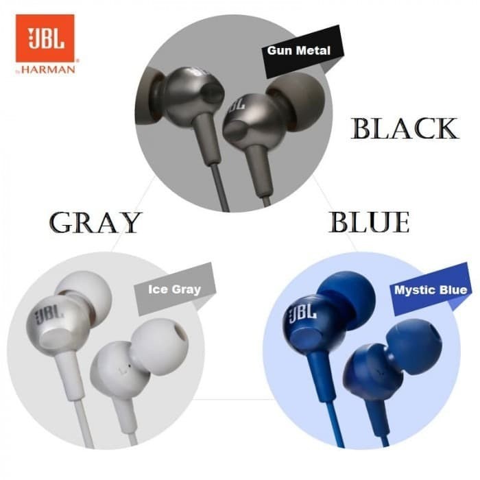 JBL C200SI Handsfree Headset Harman In Ear Eaphone Pure Bas Jack 3.5mm