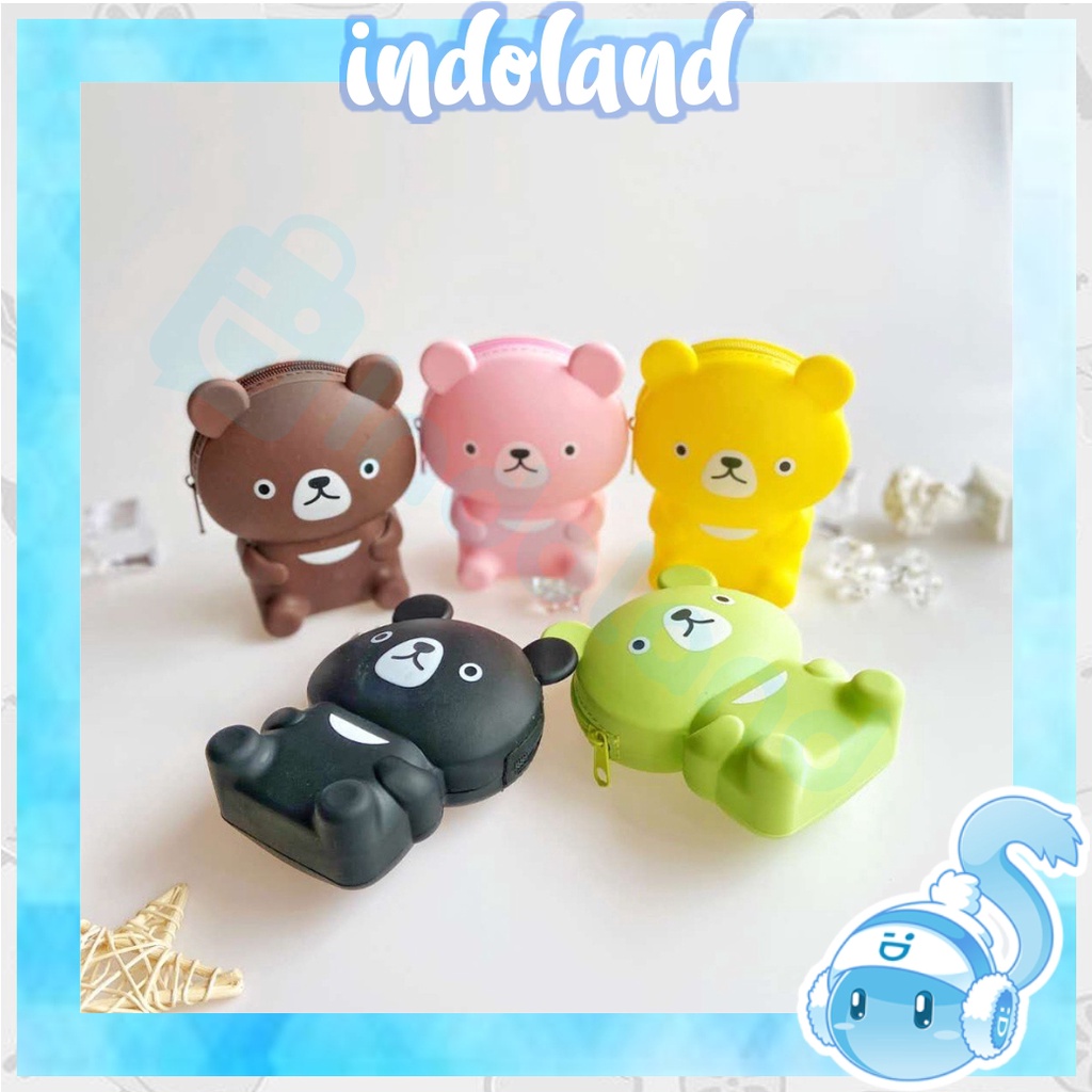 ☀ INDOLAND ☀ D034 Dompet Koin Mini Karakter Dompet Silikon Dompet Silicon Coin Import