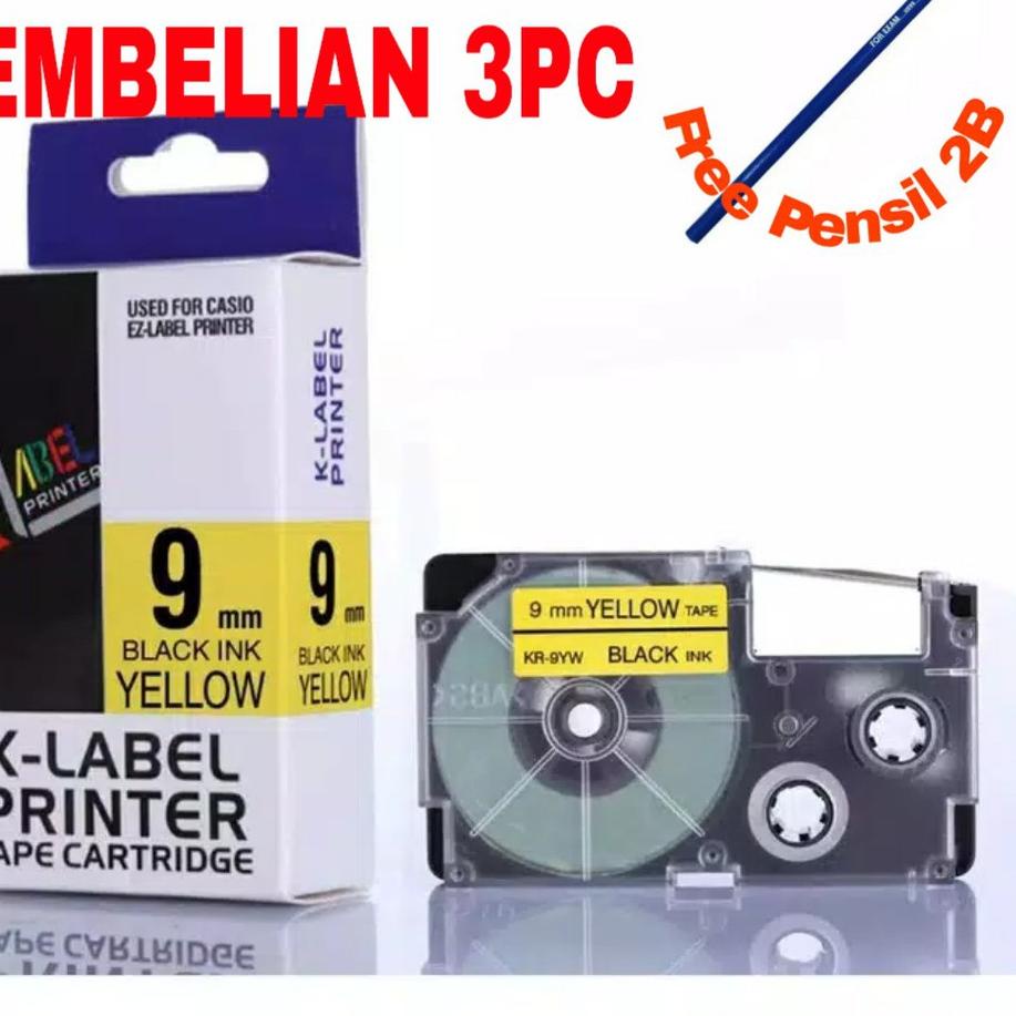 

COD Kertas K Label Printer EZ Label 9 MM 12MM 18MM Compatible Casio Tape Cartridge