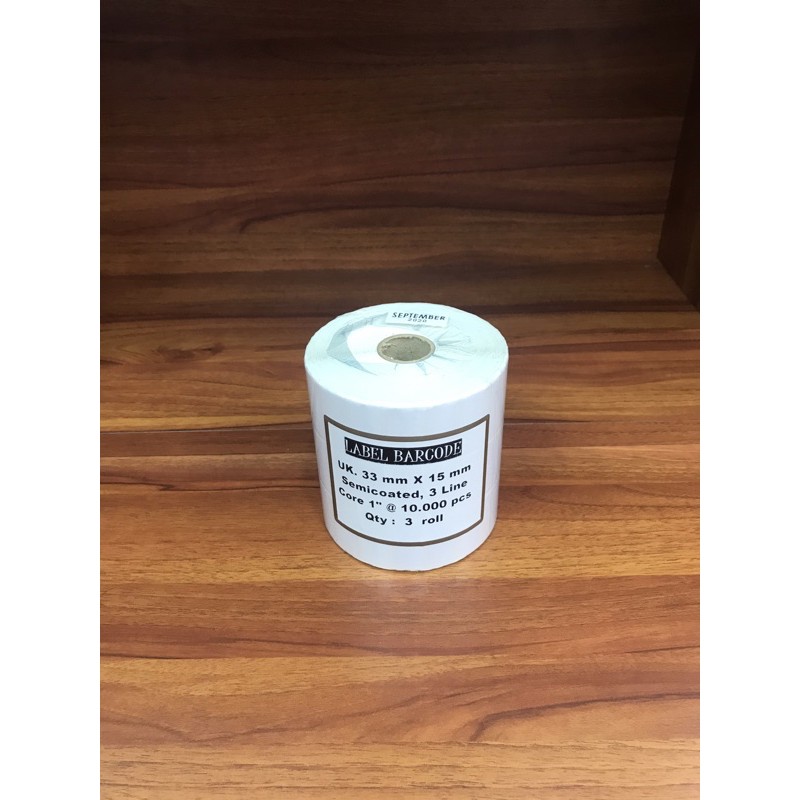 

Lebel Barcode Ukuran 33x15mn Bahan Semicoated