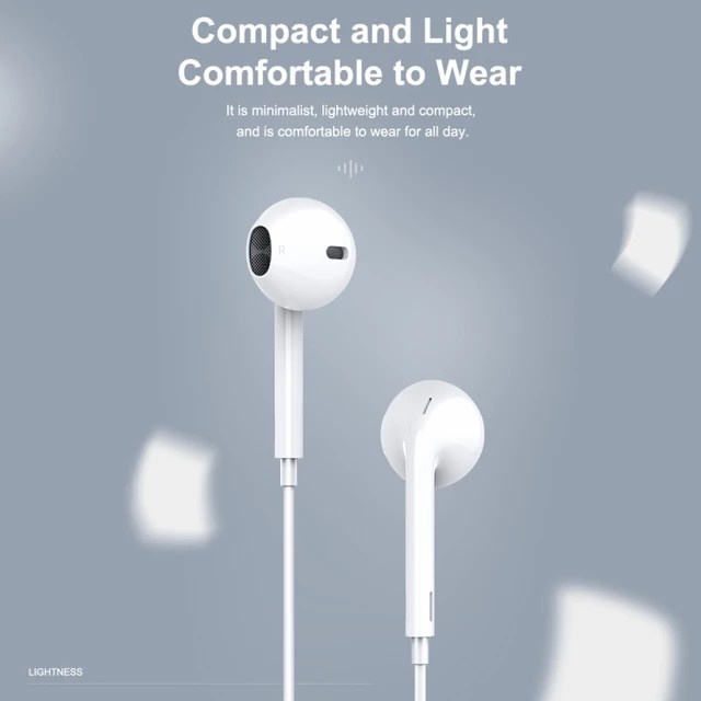 ROCK SPACE ES08 with Mic Type C Earphone with Decoding Chip Earbud - Type C - White