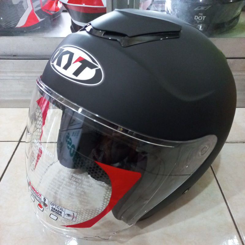 HELM KYT KYOTO SOLID BLACK DOP. NEW ORIGINAL