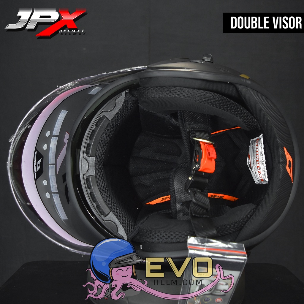 HELM JPX SUPREME SOLID DOUBEL VISOR ORIGINAL 100% SNI, HELM HALF FACE PRIA WANITA DEWASA, JPX HELMET