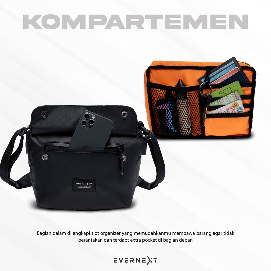 Tas Selempang Pria Waterproof Waist Bag Hezel Pria Anti Air Anti Sobek Orion Murah