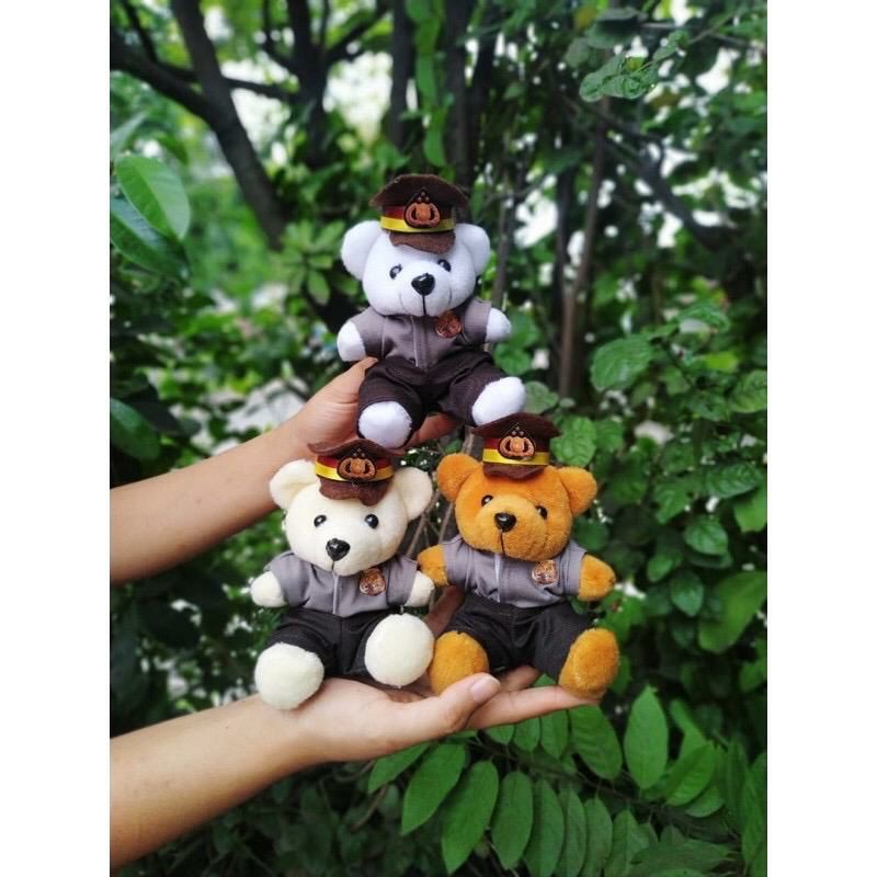 Boneka Polisi Perawat Pilot Mini Bear 12cm