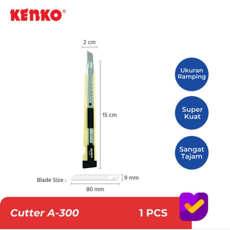 

Cutter Kecil Kenko A-300 (9 mm Blade)