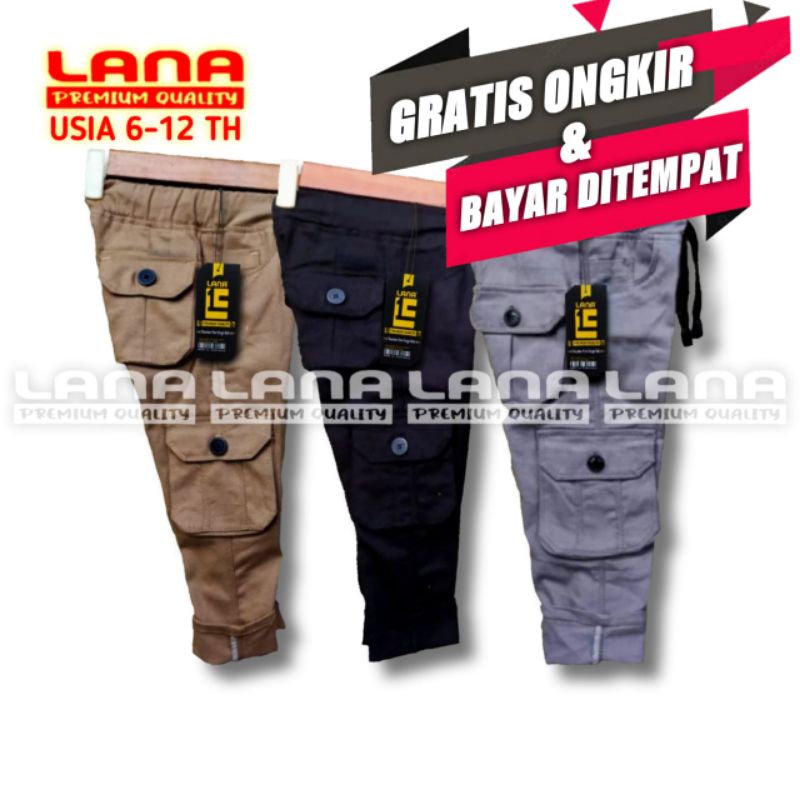 CELANA CARGO ANAK PANJANG BAHAN TWIL STREET MELAR 1-12 TAHUN