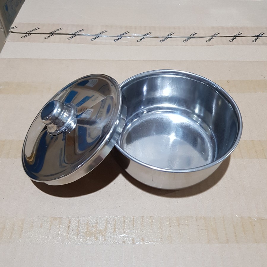 Kom Tutup Stenless 12 cm Bowl Stainless Plus Tutup 12cm