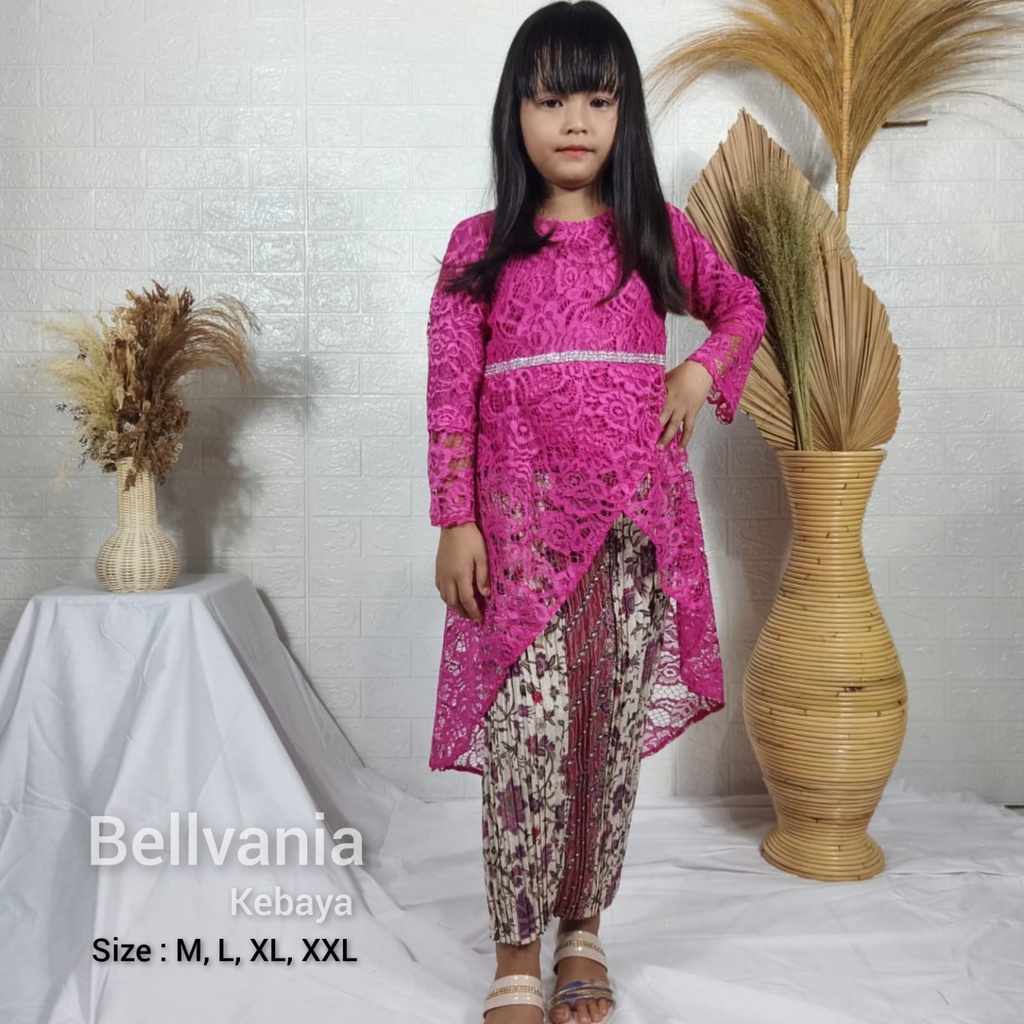 Permata Olshop / Kebaya Anak Syahrini Payet / Kebaya Anak Cantik / Kebaya Modern / Kebaya Seragam / Setelan Baju Brukat Anak