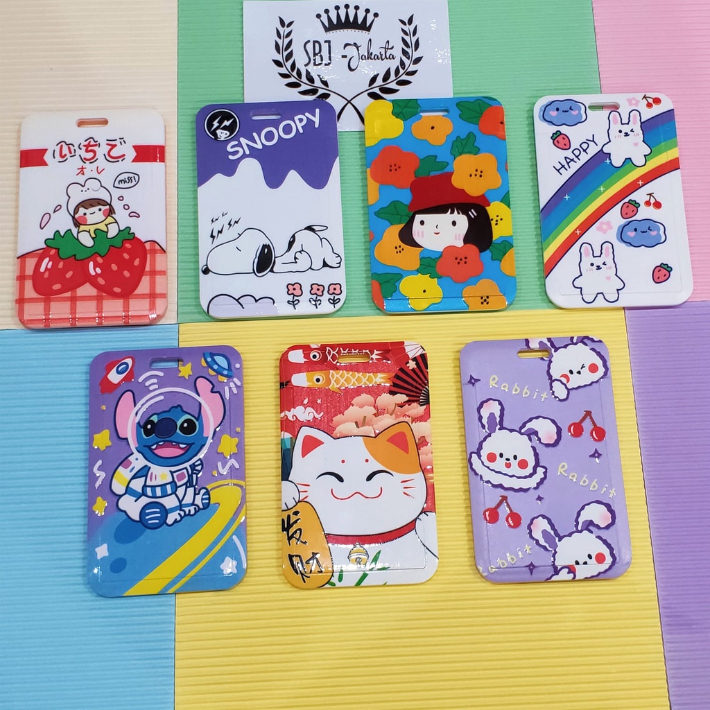 Cute Animation series Tempat kartu / ID card holder /flash card e toll / name tag