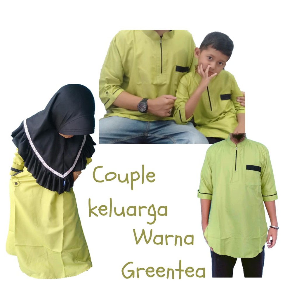 baju couple keluarga / couple keluarga green tea / koko couple / baju couple