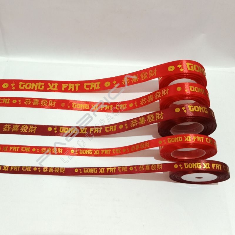 

RB Fabbrica - Pita Imlek Chinese New Year Ribbon Untuk Hampers Kado Parcel GONG XI FAT CAI