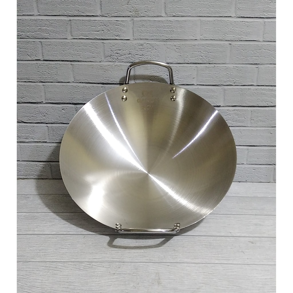 WAJAN STAINLESS GANNOM 32 CM WAJAN KWALI PENGGORENGAN
