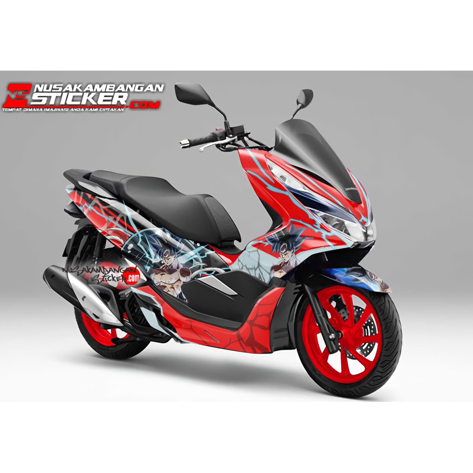 Decal Sticker PCX 150 New Goku Merah