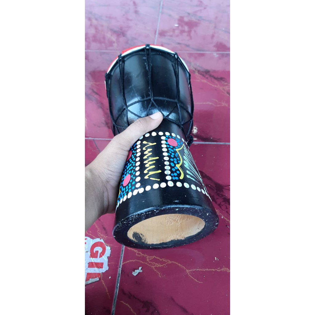 Alat Musik Jimbe / Gendang / Alat Musik Tradisional / Jimbe ukuran 20 cm alat musik anak mainan anak